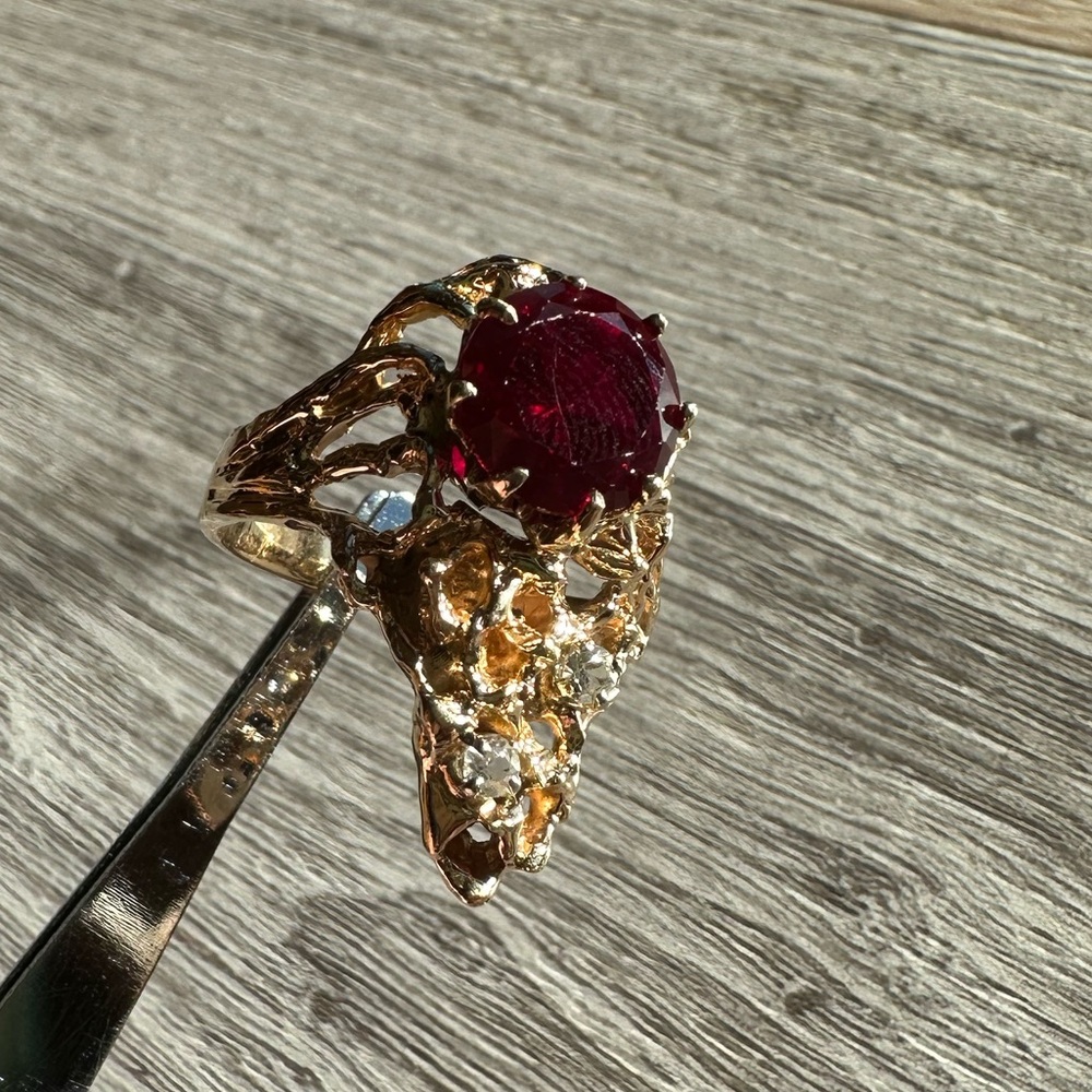 Garnet Miner’s Ring - Picture 6 of 7